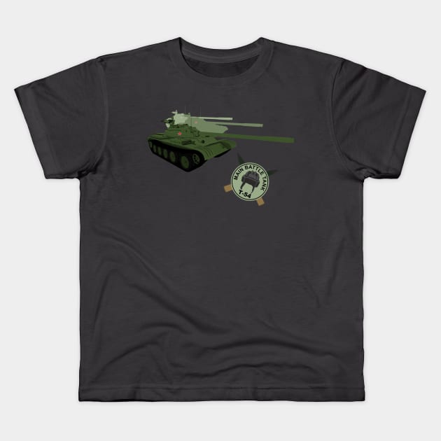 Soviet main battle tank T-54 Kids T-Shirt by FAawRay